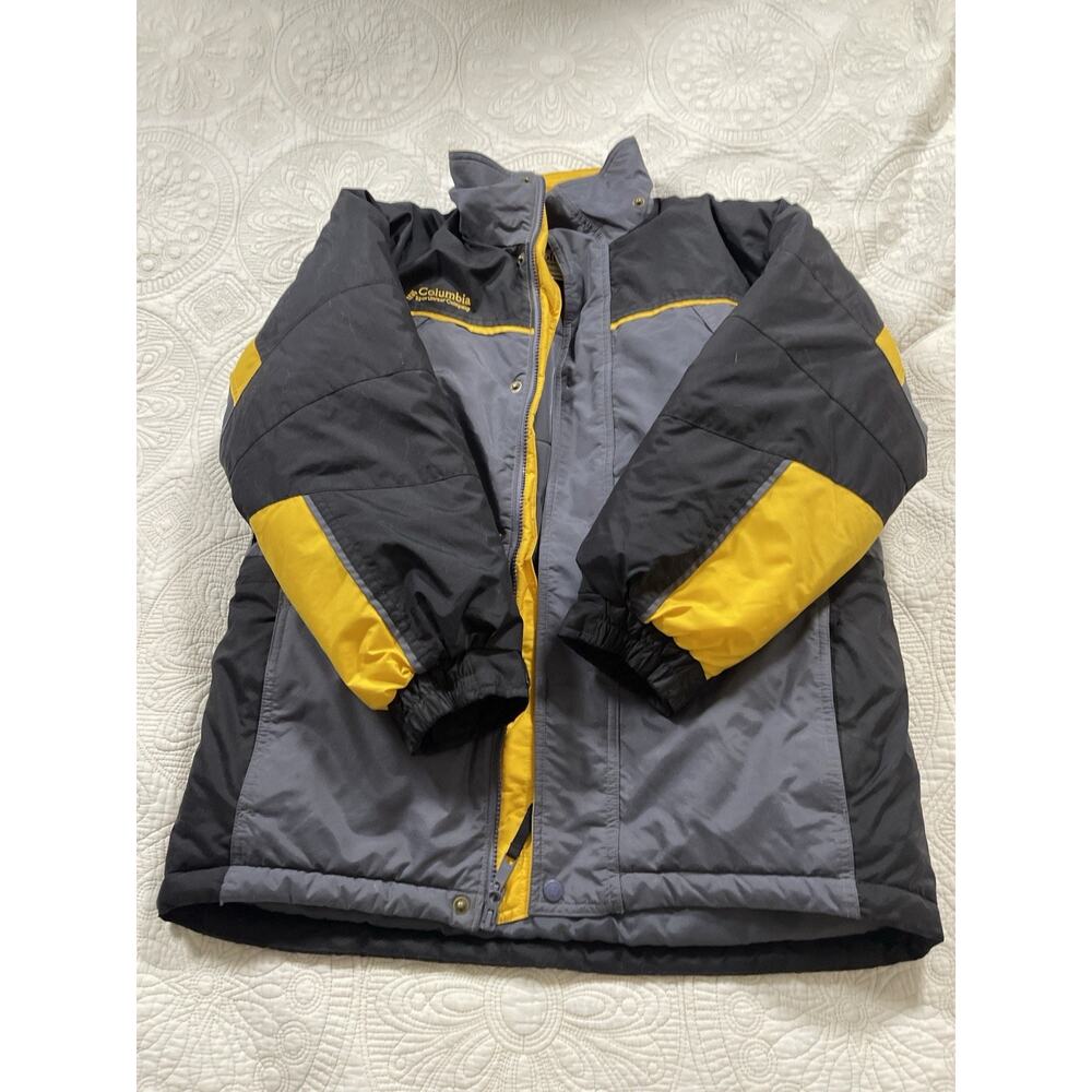 Columbia Fire Ridge Insulated Winter Jacket Youth 14/16 Gray Yellow